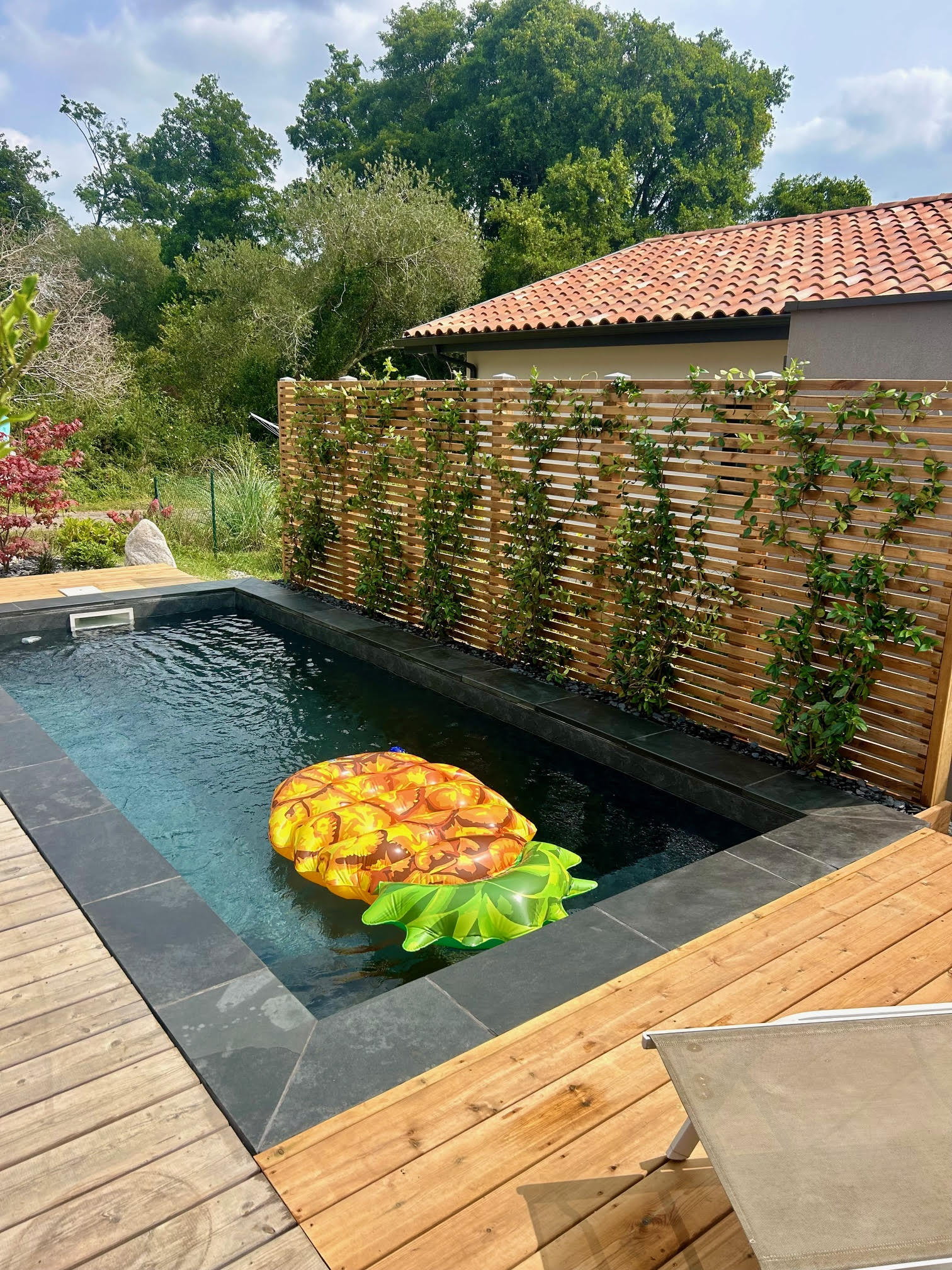 Aménagement autour d’une piscine sur Angresse
