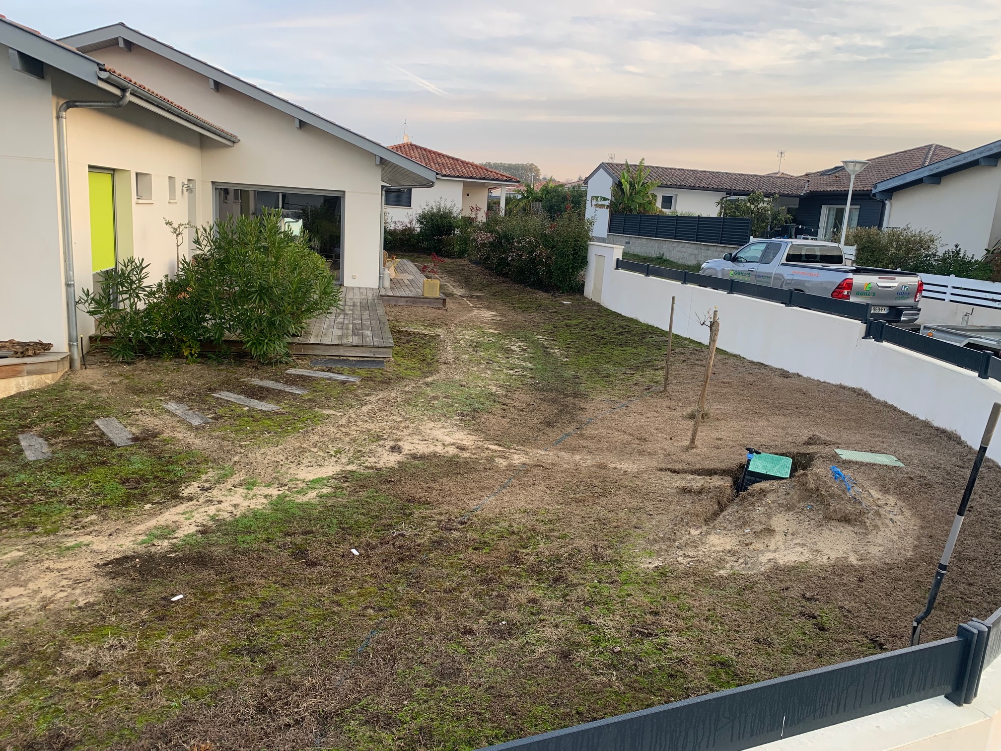 Aménagement de massif avec paillage à Dax