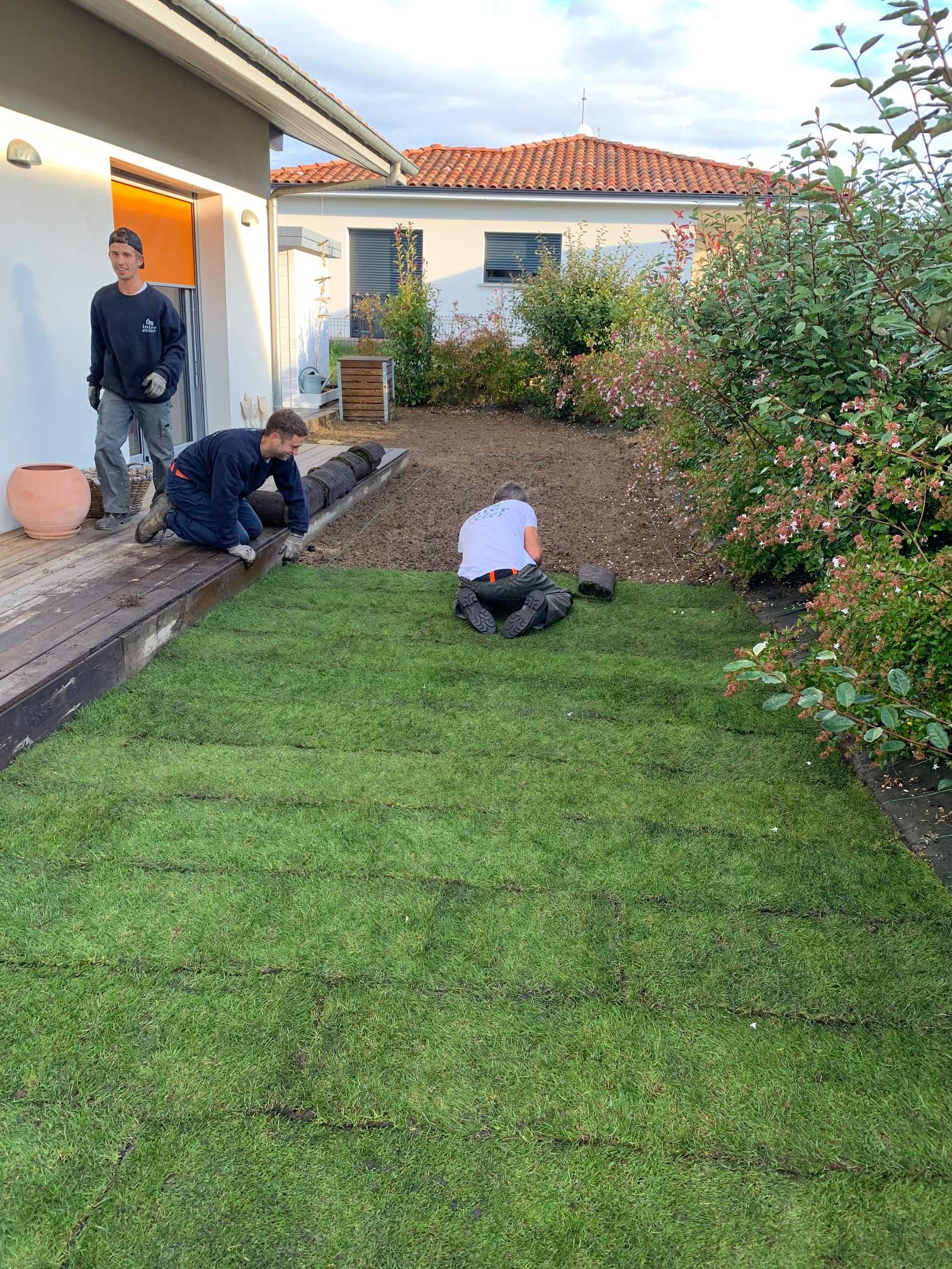 Aménagement de massif avec paillage à Dax