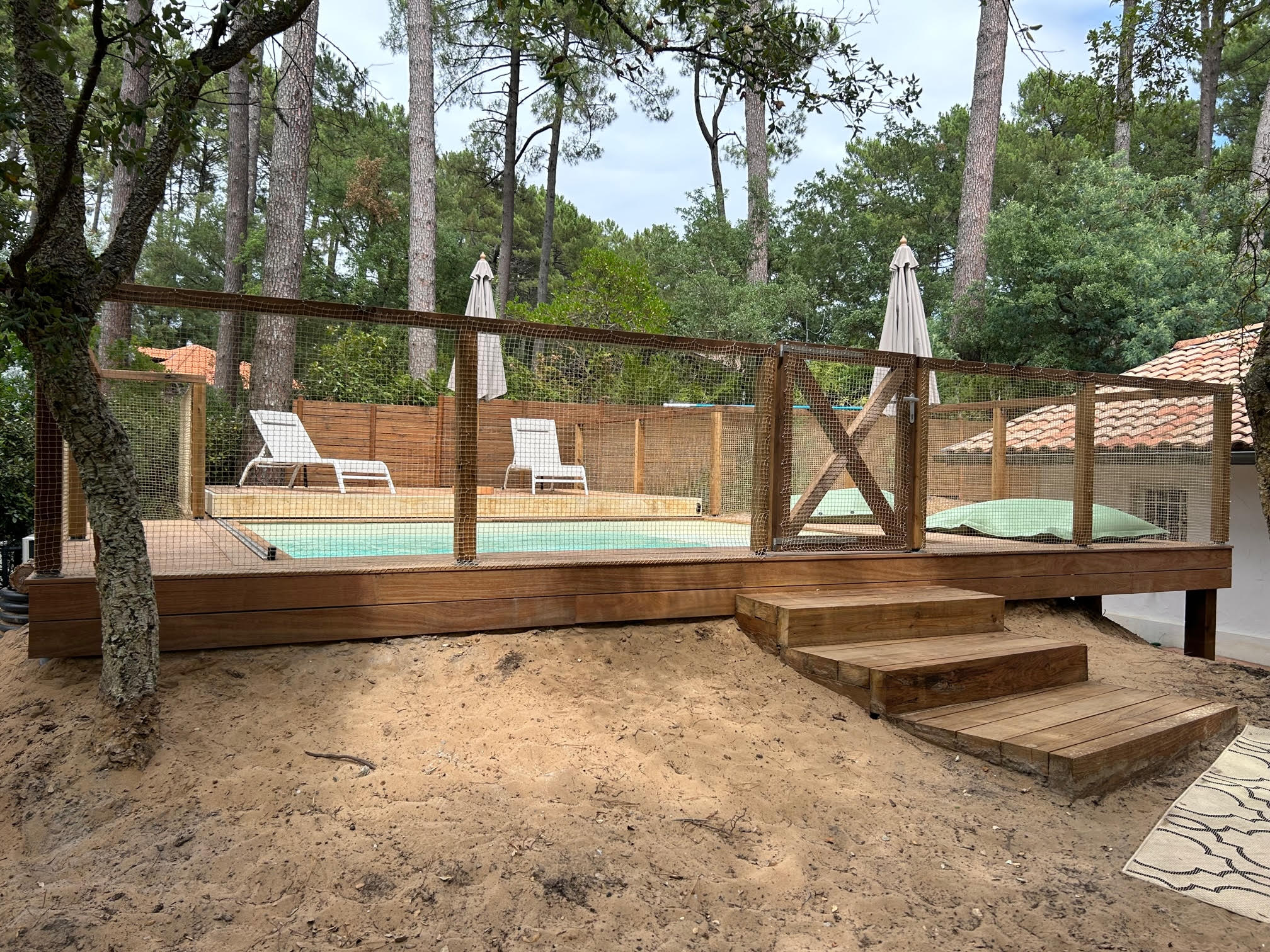 Aménagement de terrasse bois à Seignosse