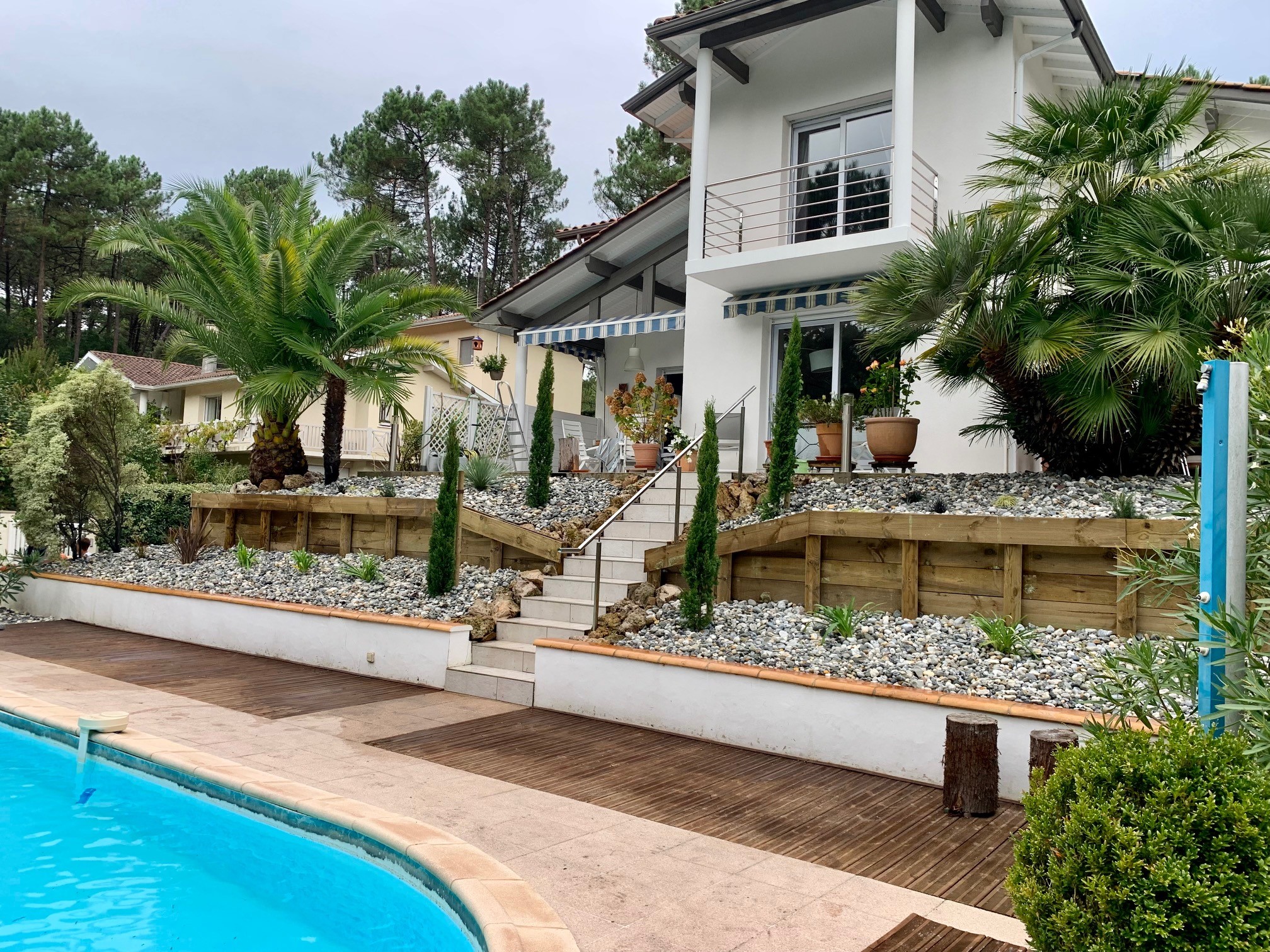 Création et aménagement d&rsquo;une berlinoise et d&rsquo;un massif à Seignosse près de Hossegor