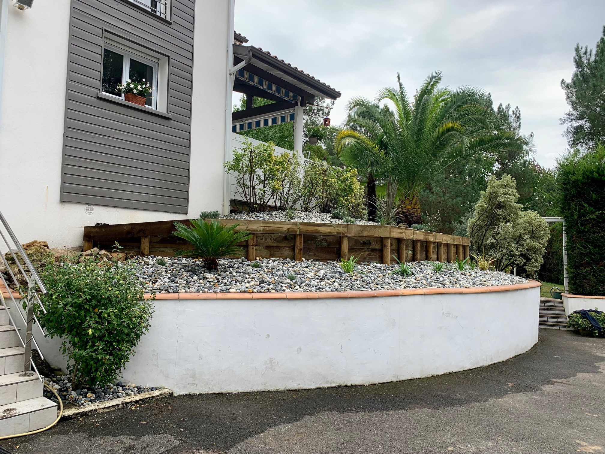 Création et aménagement d&rsquo;une berlinoise et d&rsquo;un massif à Seignosse près de Hossegor